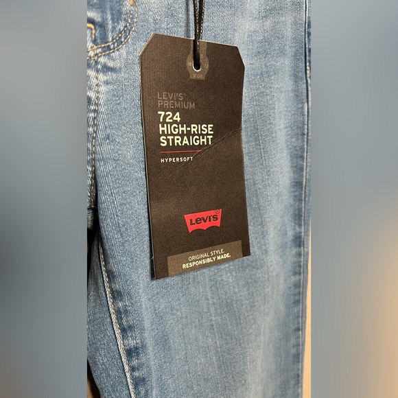 Levi’s | NWT Women’s 724 High Rise Straight Leg Jeans - Light Wash - Picture 13 of 13